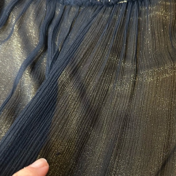 BCBGMAXAZRIA Dress Women’s Size 2 Silk studs Halter Mini Black lined Golden - Picture 13 of 16